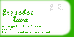 erzsebet ruva business card